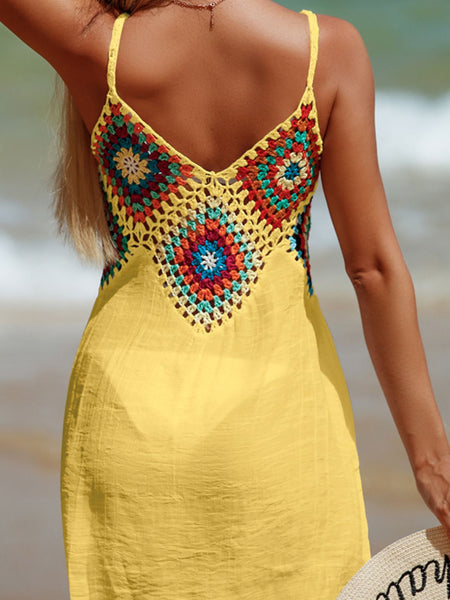 Cutout V-Neck Cover-Up Dress