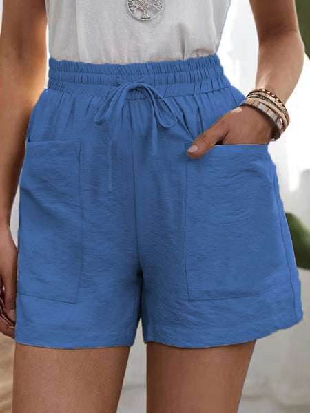 Full Size Drawstring Shorts with Pockets