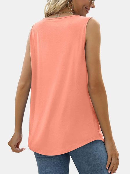 Ruched Square Neck Tank