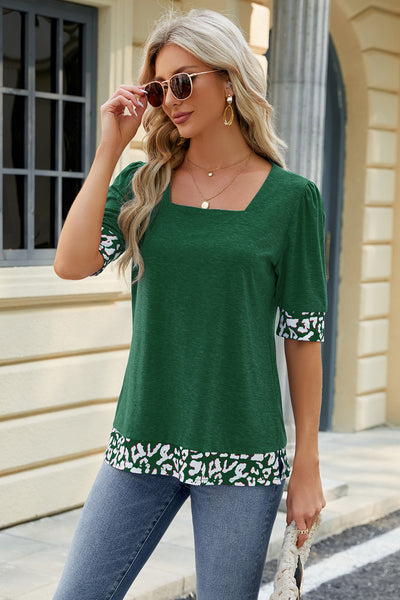 Square Neck Half Sleeve T-Shirt