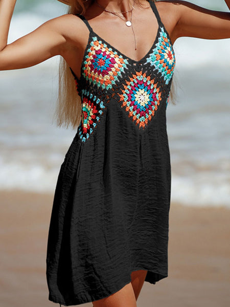 Cutout V-Neck Cover-Up Dress