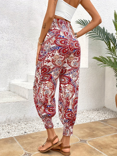 Printed High Waist Pants