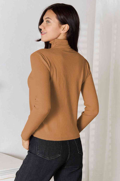 Turtleneck Long Sleeve Knit Top