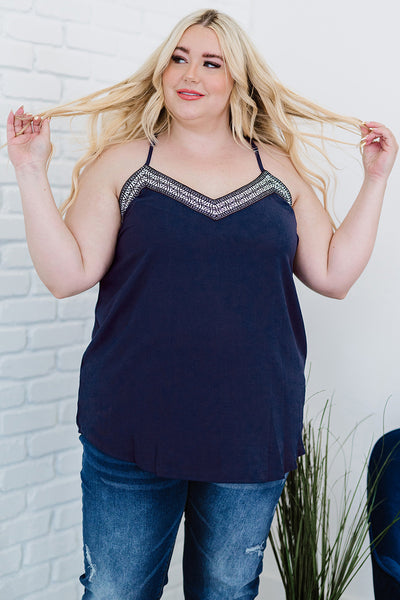 Plus Size Bohemian Trim Camisole