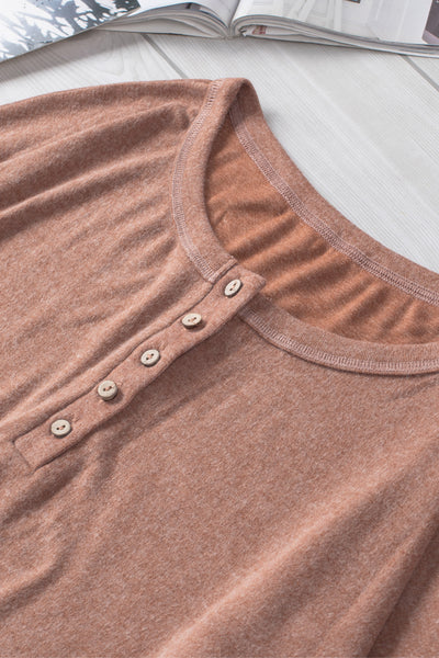 Long Sleeve Henley Top