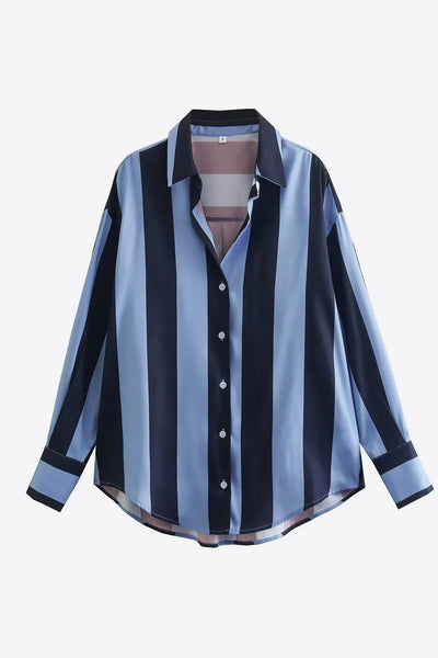 Striped Dropped Shoulder Shirt