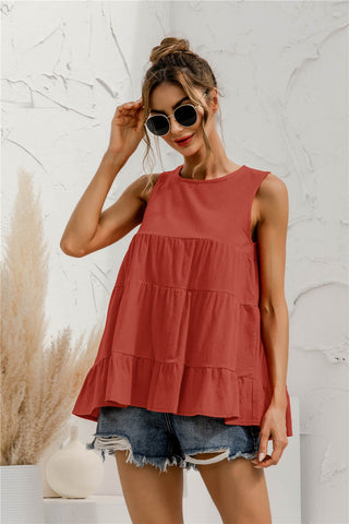 Sleeveless Tiered Top