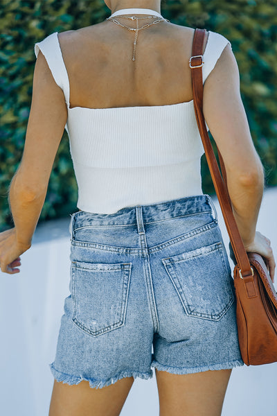 Ribbed Halter Neck Cropped Knit Top