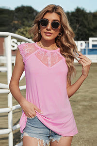 Lace Cape Flowy Tank Top