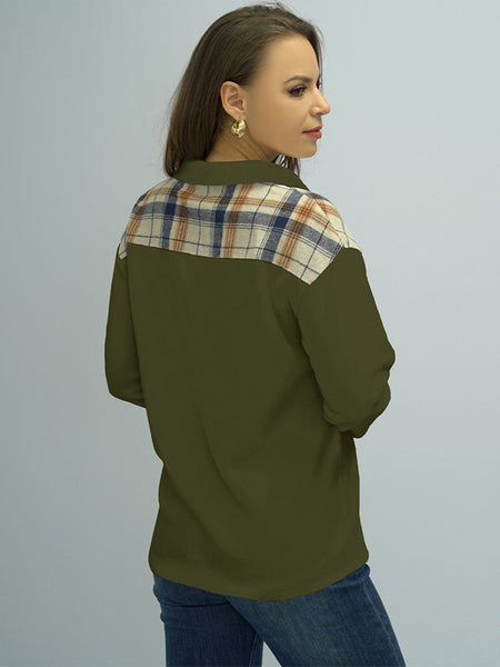 Plaid Dropped Shoulder Shirt