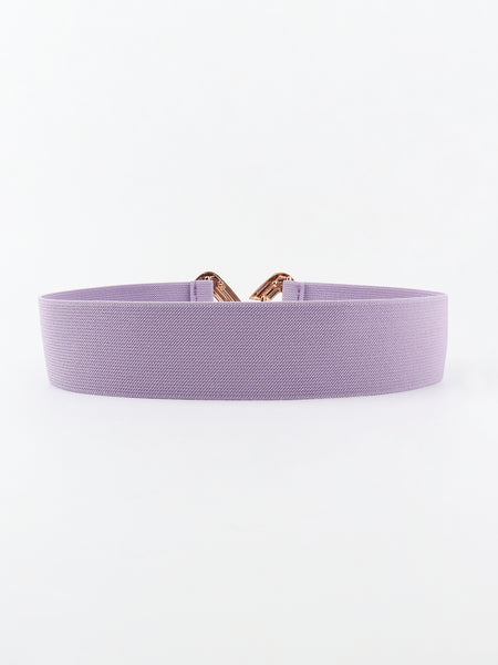 Geometric Buckle Elastic Wide Belt