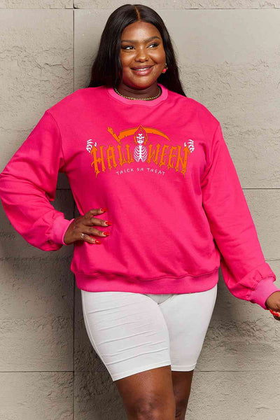 Simply Love Full Size HALLOWEEN TRICK OR TREAT Graphic Sweatshirt