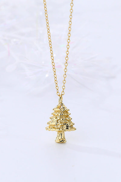 Christmas Tree 925 Sterling Silver Necklace