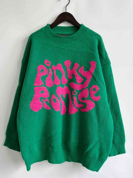 PINKY PROMISE Graphic Sweater