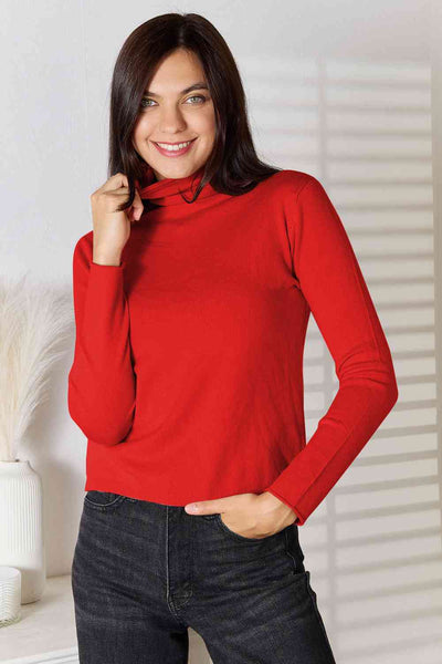 Turtleneck Long Sleeve Knit Top