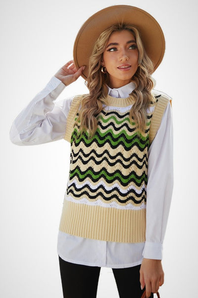 Zigzag Pattern Sweater Vest