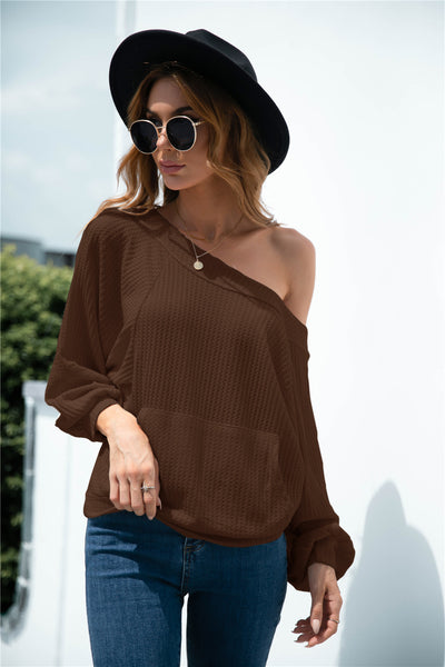 Raglan Sleeve V-Back Top