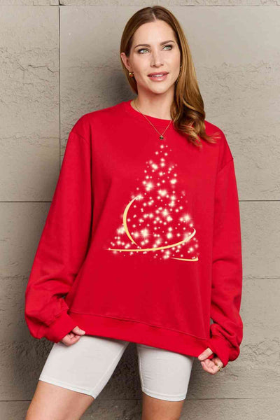 Simply Love Full Size Graphic Round Neck Sweatshirt