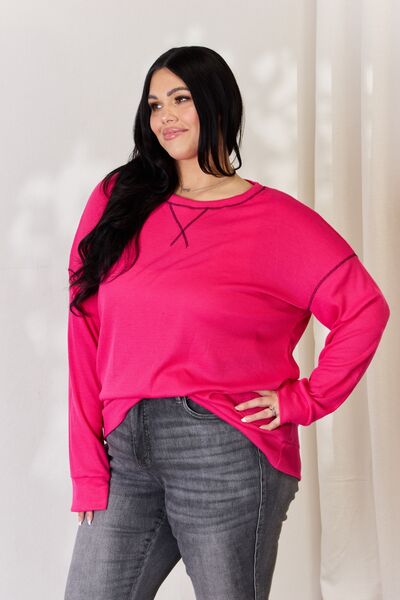 Celeste Full Size Oversized Long Sleeve Top