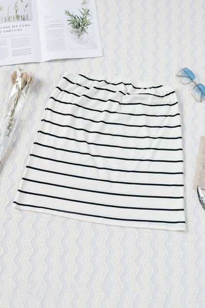 Striped Strapless Bandeau Top