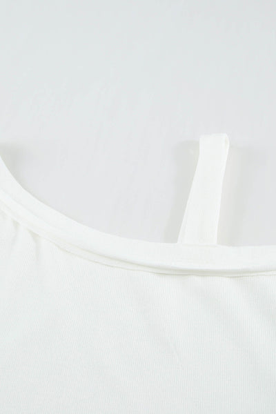Asymmetrical Cold-Shoulder Long Sleeve Top
