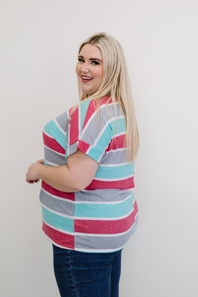 Andree by Unit Road Trippin' Full Size Run Striped Tee