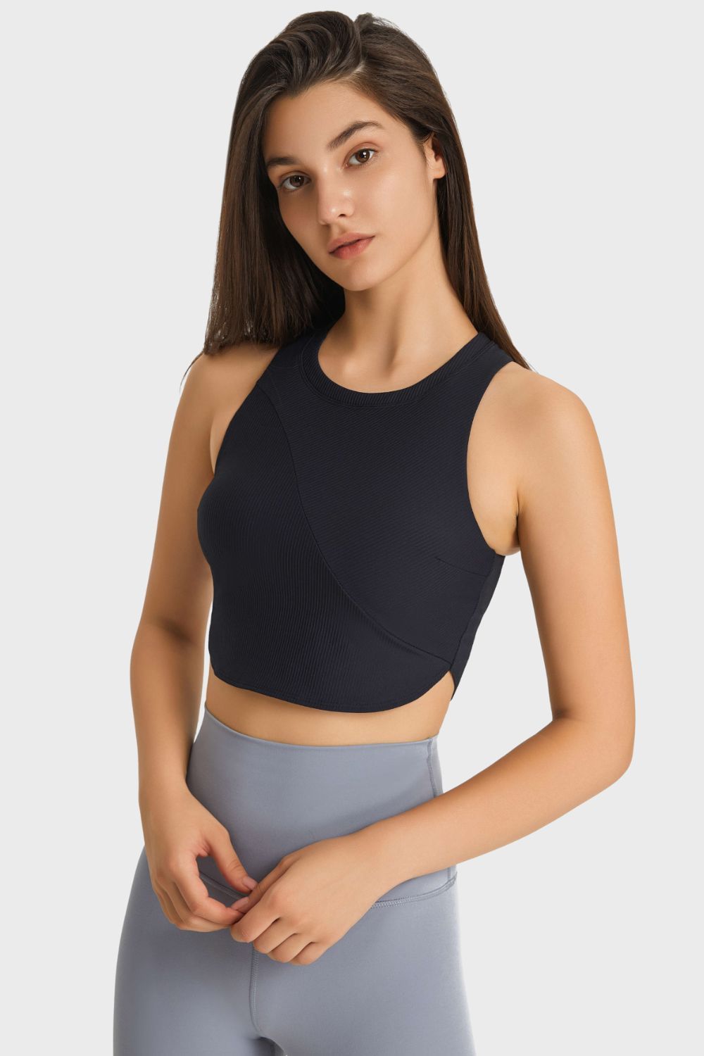 Racerback Hem Detail Sports Bra