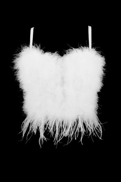 All-Over Feather Bustier