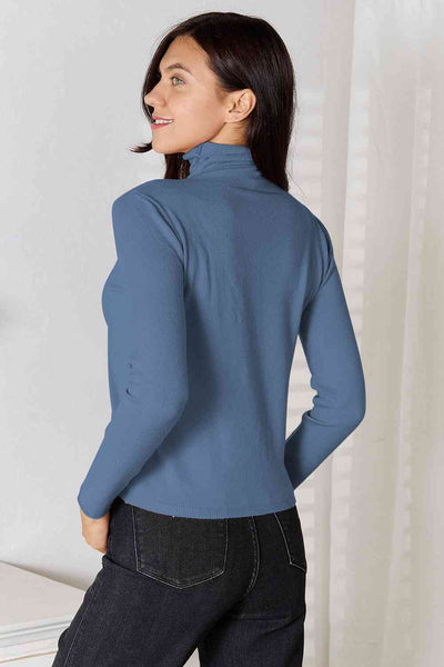 Turtleneck Long Sleeve Knit Top