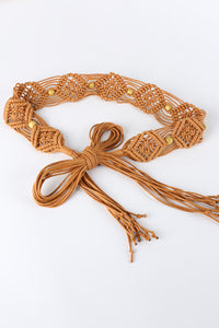 Braid Belt with Fringes