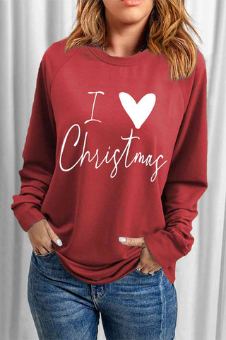 Graphic Raglan Sleeve Sweatshirt