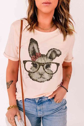 Easter Bunny Graphic Cuffed T-Shirt