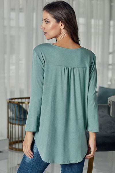 Surplice Wrap High-low Hem Top