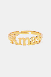 XMAS Letter Stainless Steel Ring