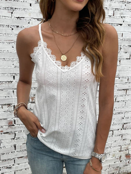 Eyelet Lace Trim Cami